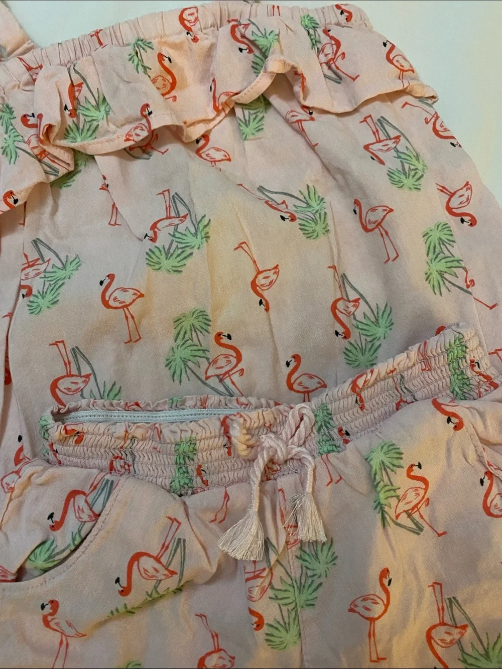 Girls Flamingo Print Pink Matching Set - Brand